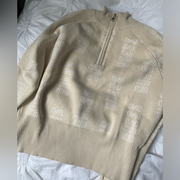GUESS 1/4 Zip Knit Sweater - Picture 4 of 10